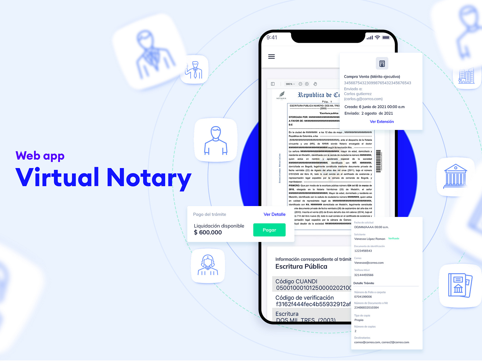 Virtual Notary proyect by Vanessa López on Dribbble