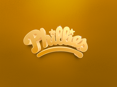 Phillies #008 baseball gold logo nlcs phillies typography world series