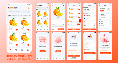 Grocery shop ui kit design graphic design grocery app grocery shop minimalistic design mobile app ui ux