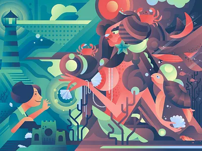 She always gifted the Special adobe illustrator art character concept illustration illustrator vector