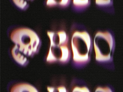 Boo blur design halloween illustration skull textures type typography