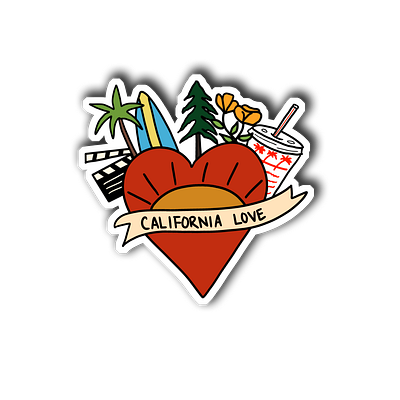 California Love Sticker design graphic design illustration sticker
