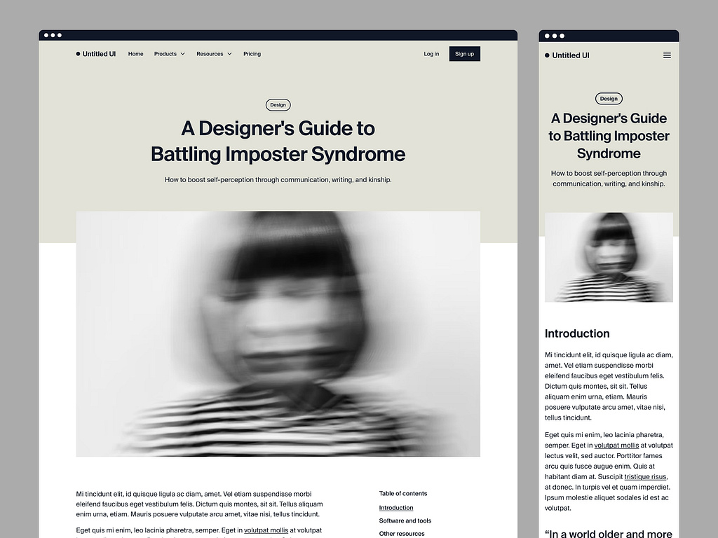 Minimal blog post — Untitled UI by Jordan Hughes® on Dribbble