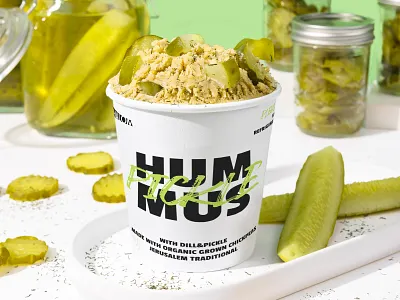 SHALOM | Hummus packaging design box design brand design brand identity branding bucket chickpeas dribbble hummus hummus packaging jar logo design package packaging desing pickle snack packaging takeaway box trend colors