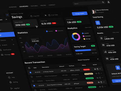 Onpoint - Financial Management Dashboard admin analytics app chart clean crm dashboard data design graph interface minimal panel product design report statistics stats ui ux web