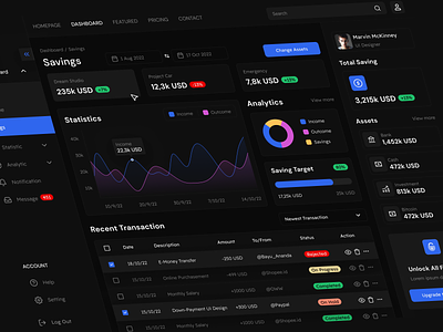 Onpoint - Financial Management Dashboard admin analytics app chart clean crm dashboard data design graph interface minimal panel product design report statistics stats ui ux web