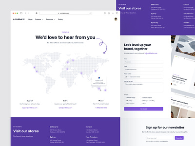 Contact page — Untitled UI contact contact form contact page contact us figma form global map locations map minimal minimalism web design webflow