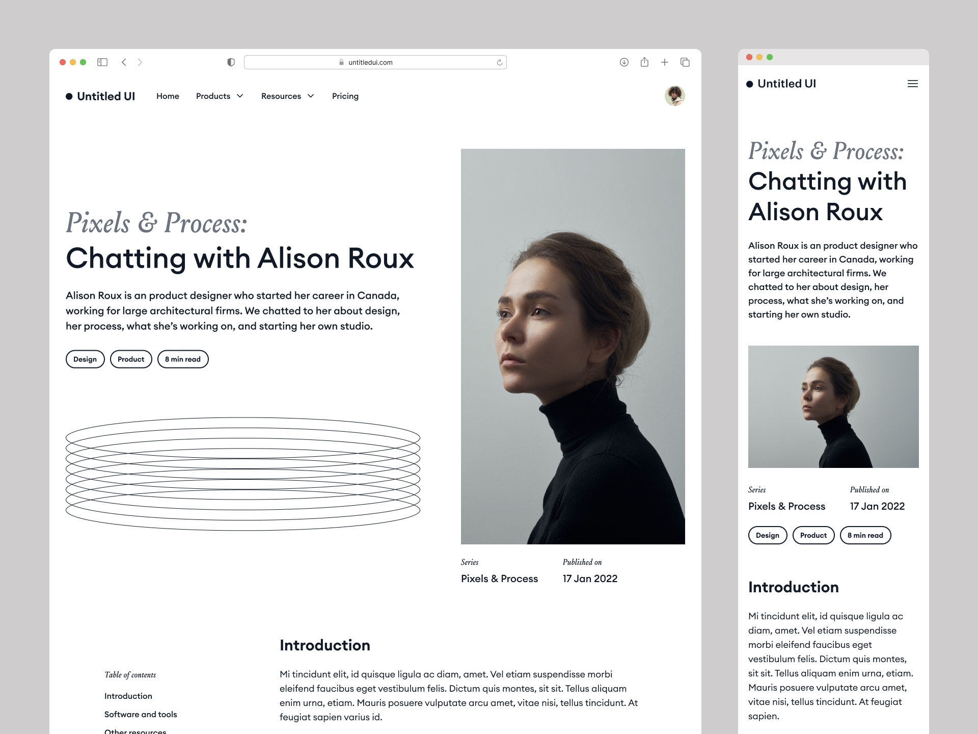 Minimal blog post — Untitled UI by Jordan Hughes® on Dribbble