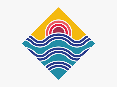 Sun & Sea 13B logo outdoor sea simple summer sun surf wave