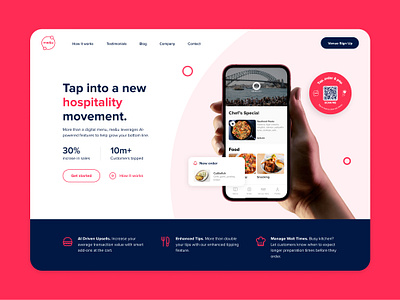 Hospitality app website header app app landing page header hospitality hospitality app website header landing page website