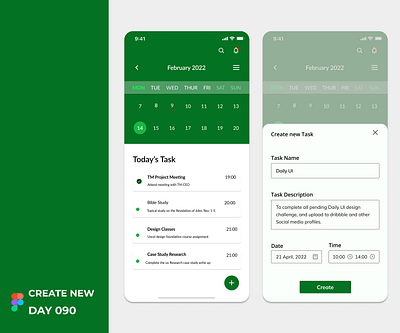 Create new ( dailyuichallenge Day 90) app dailyui design figma