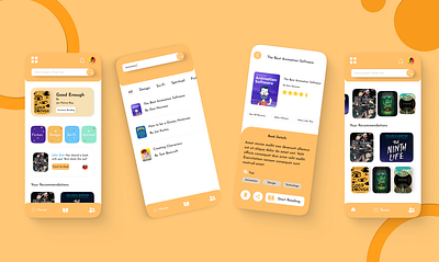Bookie app design ui ux