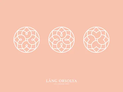 Logo icon versions, with flower basic idea. branding design illustration logo pink