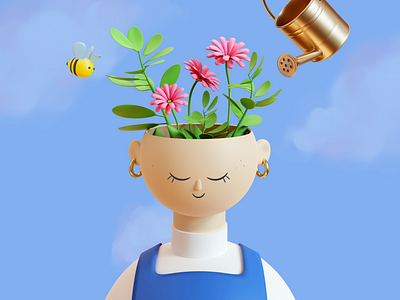3D illustrations 3d 3d illustration healthcare illustration medical mental health render ui