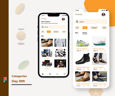 Product categories app branding dailyui design ui ux
