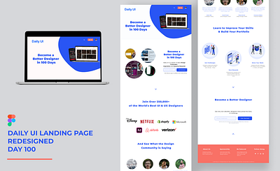 Daily Ui landing page redesign. dailyui design