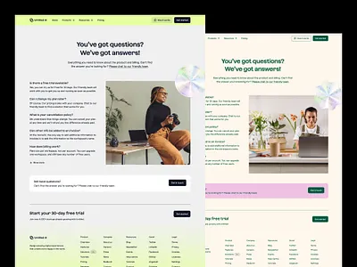 Frequently Asked Questions (FAQs) — Untitled UI colorful colourful customer support faq faqs frequently asked questions minimal pastel questions questions and answers support page web design webflow