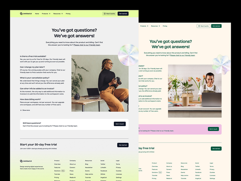 Frequently Asked Questions (FAQs) — Untitled UI by Jordan Hughes® on ...
