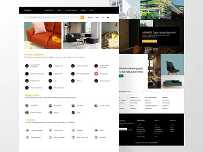 Rumahku Website architecture black branding building design ecommerce graphic design home page illustration landing page logo motion graphics nice design orange simple ui ui ux design web design website website design