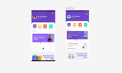 ZuPay app color design dribble shorts figma illustration ui ux