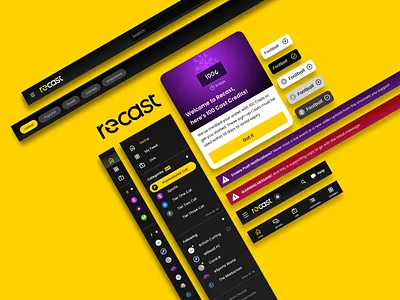 Recast Elements app branding design illustration interface logo ui ux