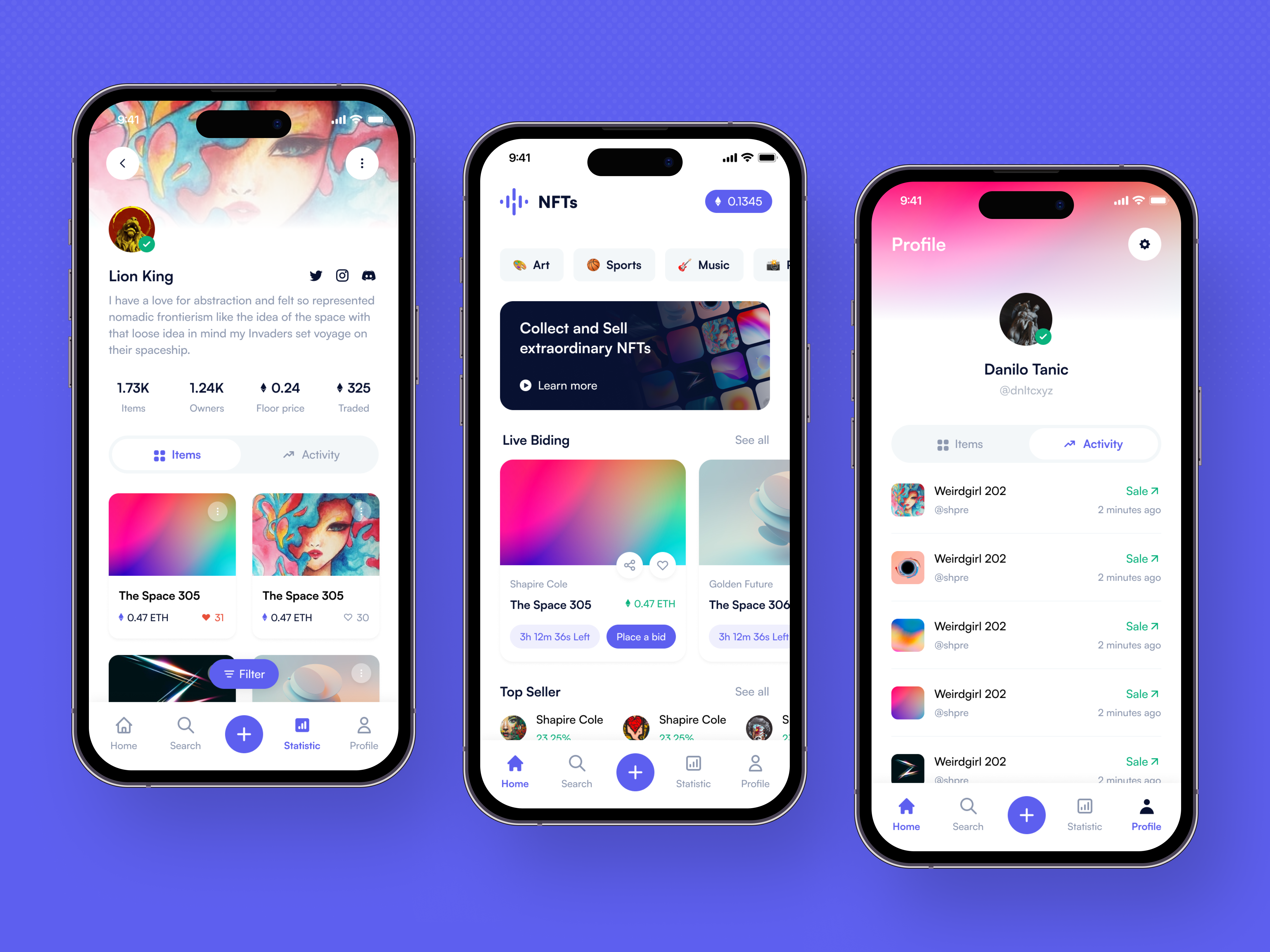 Digital NFT - Marketplace Mobile app app app ui branding graphic design login ui logo nft sign up ui typography ui uiux ux