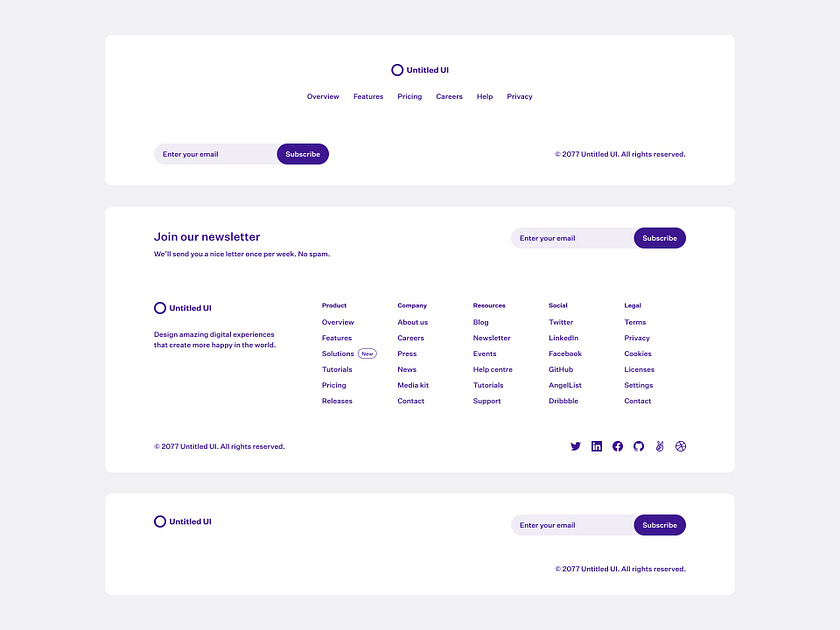 Browse thousands of Footer images for design inspiration | Dribbble