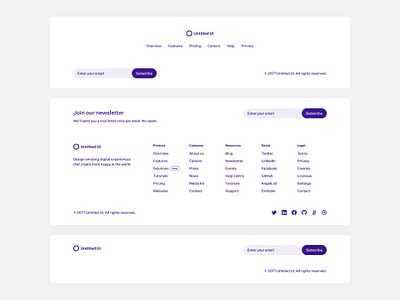 Footers — Untitled UI footer footers menu product design site footer ui ui design user interface ux ux design web design website footer