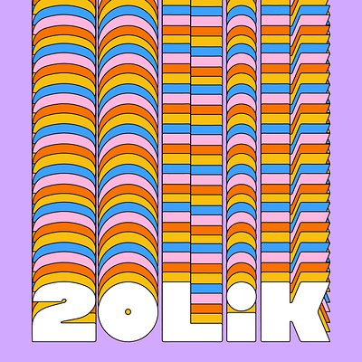 Design for 20'lik Journal brand identity branding colorful fun graphic design logo logo design modern newsletter pattern playful rainbow young