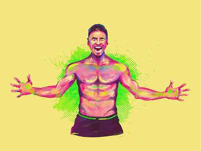 Illustration Zlatan art digital art football illustration sport zlatan