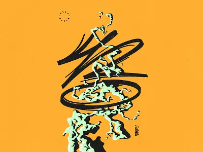 420 Poster #1 420 chill concept high illustration lettering orange poster smoke typography weed