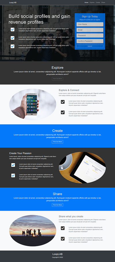 LoopLAB graphic design ui