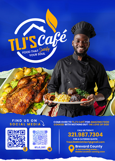 TLJ's Cafe flyer design.