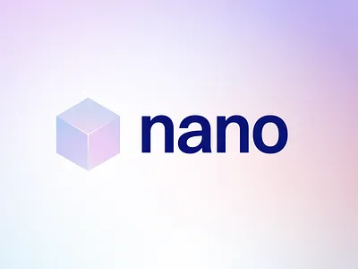 Nano Logo Design branding cube fintech gradient gradients logo logotype minimalist logo modern logo saas logo symbol typography