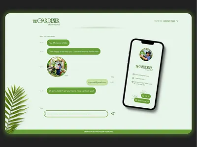 Gardener contact page in 30 min. branding creative dailyui dailyuichallenge design desktop education figma flowers green nature ui ui design ui ux uidesign ux uxui web web design website