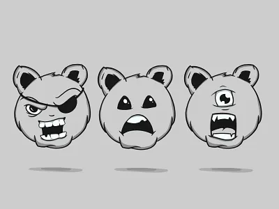 Three lil jaw breakers branding character design illustration logo minneapolis mn texture ui vector