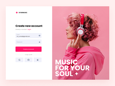 Sign Up form | Daily UI #001 daily ui dailyui dailyui001 design figma form music sign up ui web