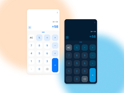 004: Design UI Challenge - Calculator app calculate calculator color pallets 😉 dailyui dark mode design design challenge designchallenge figma design light mode mobile ui ux