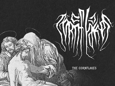 CORNFLAKES - metal band logotype band customtype deathmetal design graphic design identity lettering logo logotype metal metalband music slam type typo typography