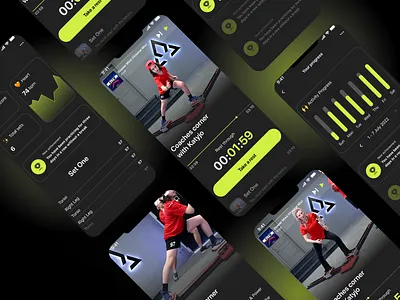 Mobile workout trainer app app design branding design developers figma fitness mobile mobile app mobile app design mobile workout trainer platform software company sport sport app trainer ui ux uxui design workout
