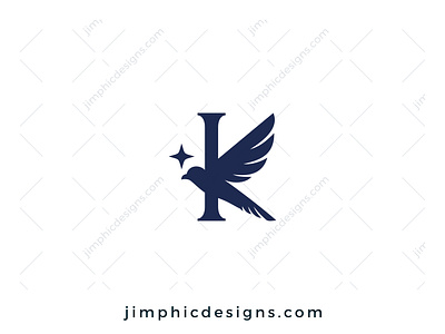 Bird K Logo bird branding design graphic design letter logo