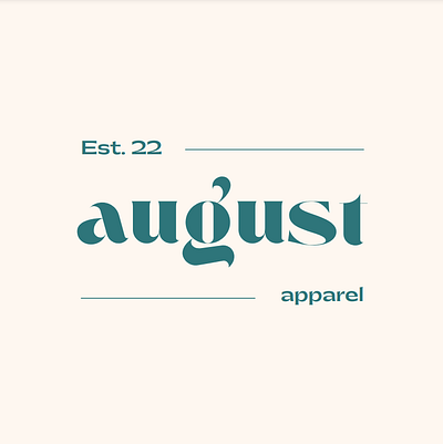 august apparel professional logo branding design graphic design illustration logo