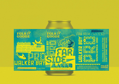 Farside Lager Craft Beer Can Design art direction branding design logo logo design typography vector