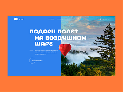 Landing for a company that organizes balloon flights branding design e commerce graphic design illustration landing landing page logo one page ui