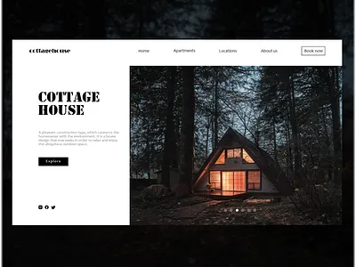 Cottage house booking website apartments cottage design dribbble graphic design house house booking interaction design ui uiux user experience user interface ux web web design website