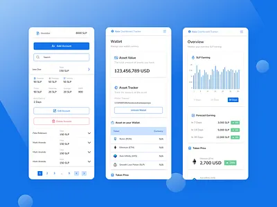 Axie Dashboard Tracker Mobile Version app design axie dashboard design illustration infinity logo mobile nft responsive tracker ui ui ux ui design uidesign uiux ux web