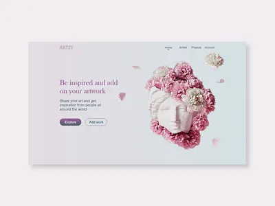 Artsy web design dribbble graphic design landingpage ui uiux userexperiencce userinterface ux webdesign website websitedesign