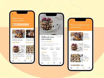 Food Recipe App app design ui ux