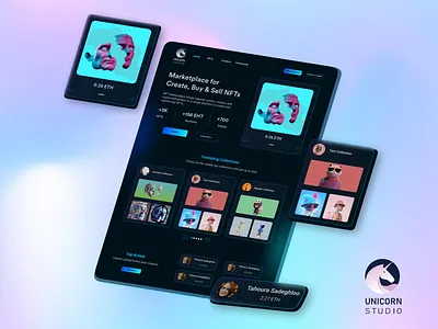 NFT Marketplace graphic design ui