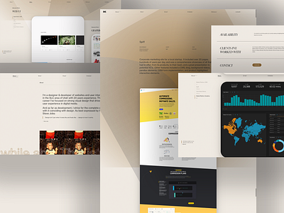 More screens from RMc Portfolio site personal portfolio website